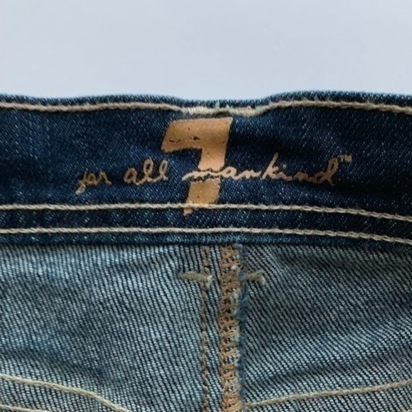 7 For All Mankind Denim Mini Skirt - Picture 6 of 8